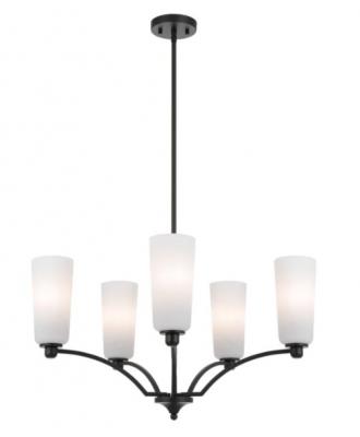 BREVAN 5 LIGHT BLACK PENDANT
